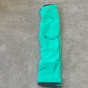 Liquido Teal Green Cargo Snow Pants